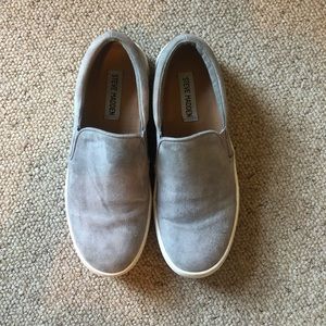 Gray Steve Madden platform sneakers